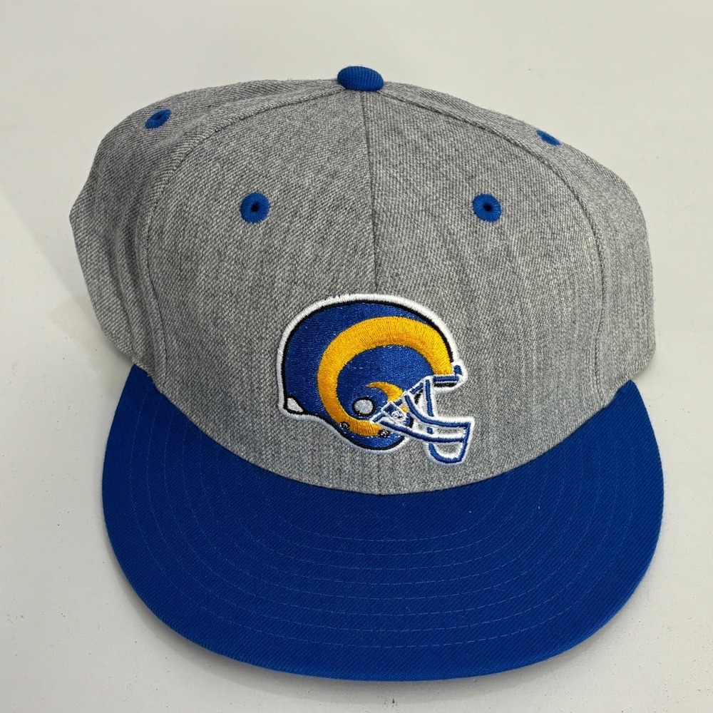 Los Angeles Rams Mitchell & Ness NFL VTG‎ Collection Cap Mens Gray Blue 7 3/8